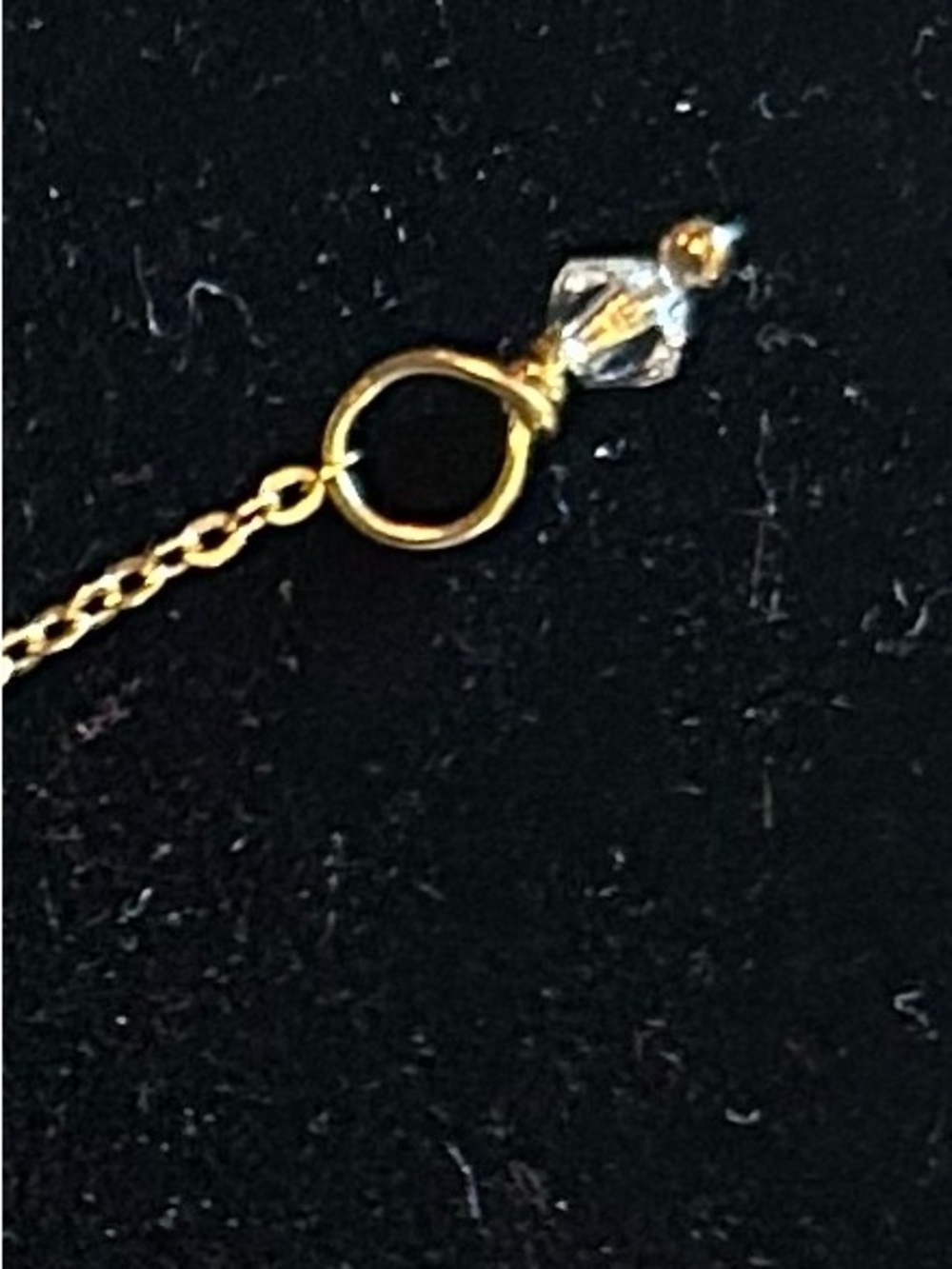 Delicate Herkimer Diamond Station Necklace - Picture 3 of 4